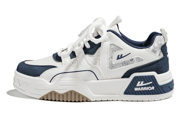 

Кроссовки для скейтбординга Warrior Low Top, мужские, белые, темно-синие