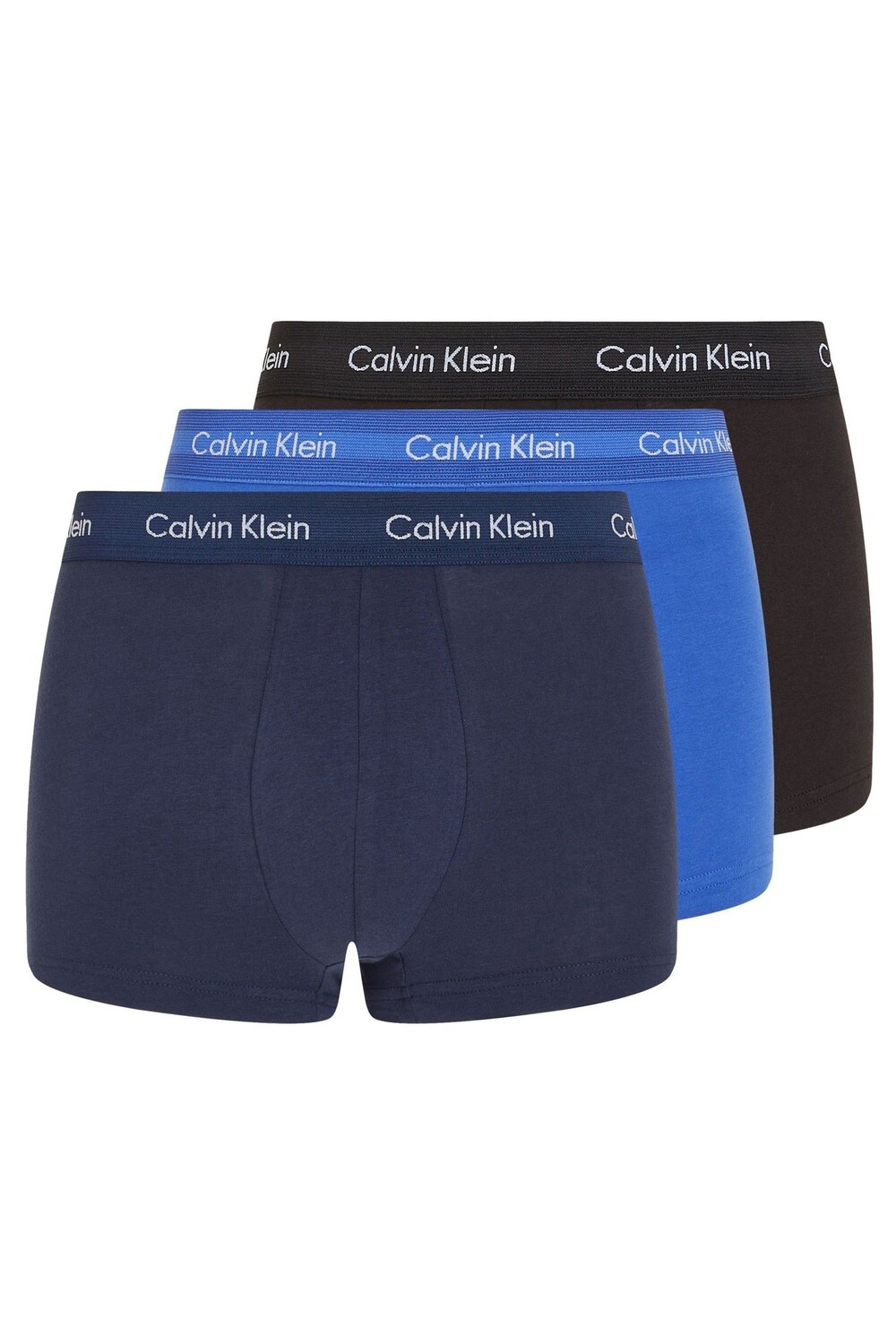 

3 пары боксеров с заниженной талией из эластичного хлопка Calvin Klein, синий