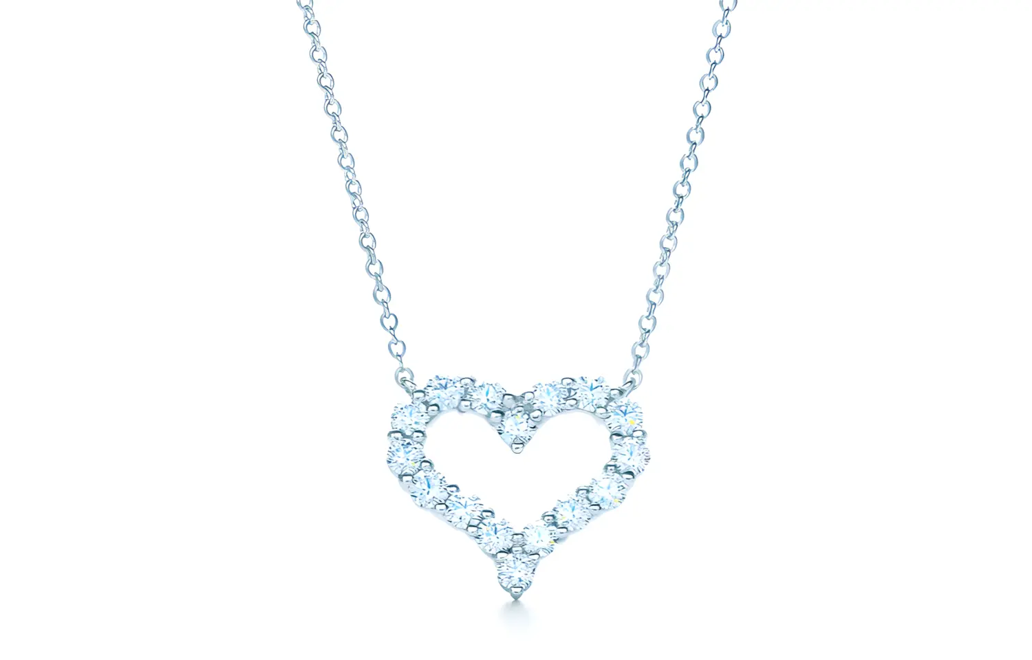 

TIFFANY & CO. Hearts Platinum, женские белые бриллиантовые колье