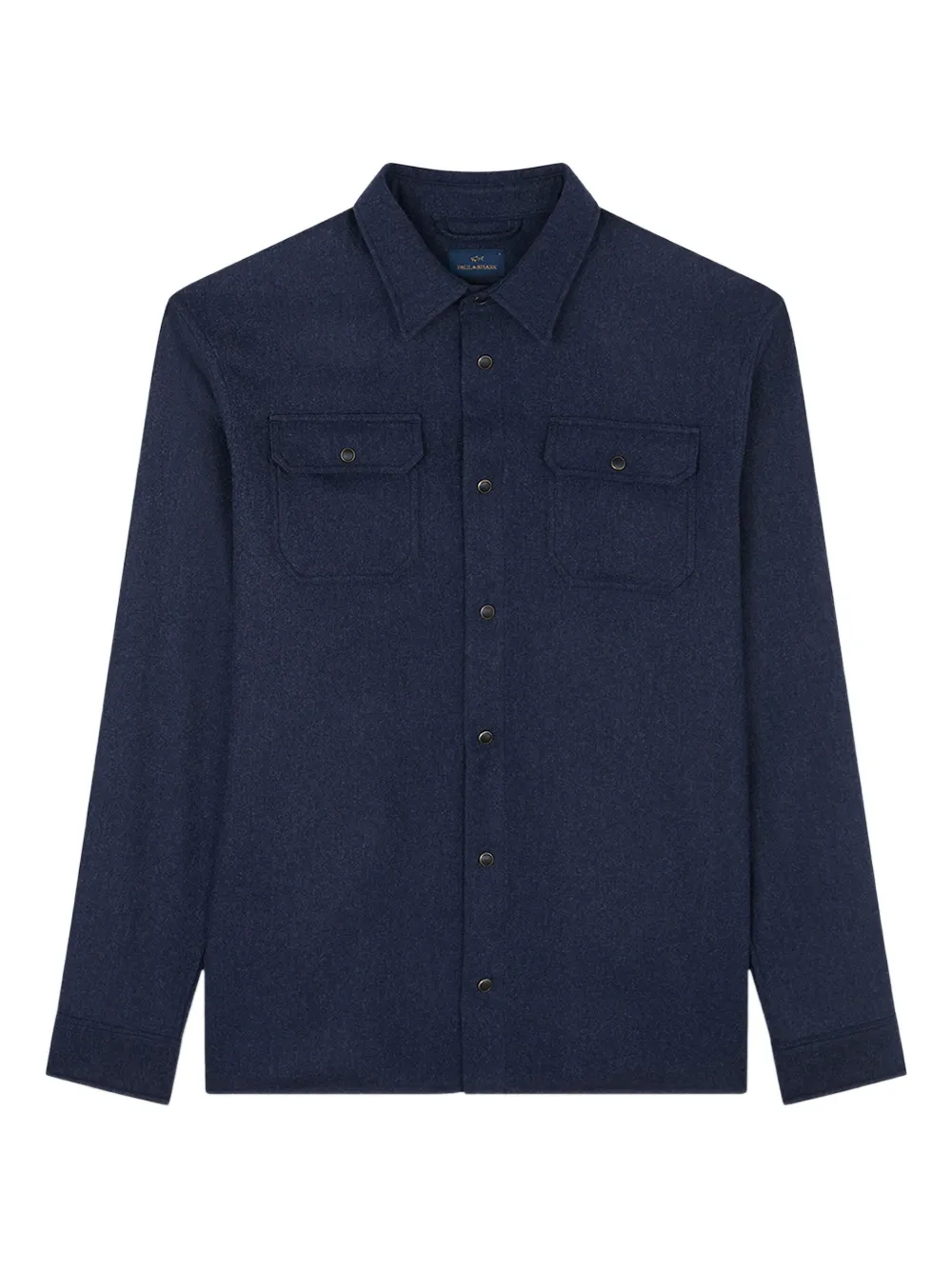 

Рубашка из шерстяной смеси с накладными карманами Paul & Shark, синий