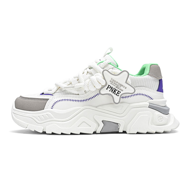 

PNKE Мужские белые кроссовки лоу-топ с массивной подошвой, цвет White