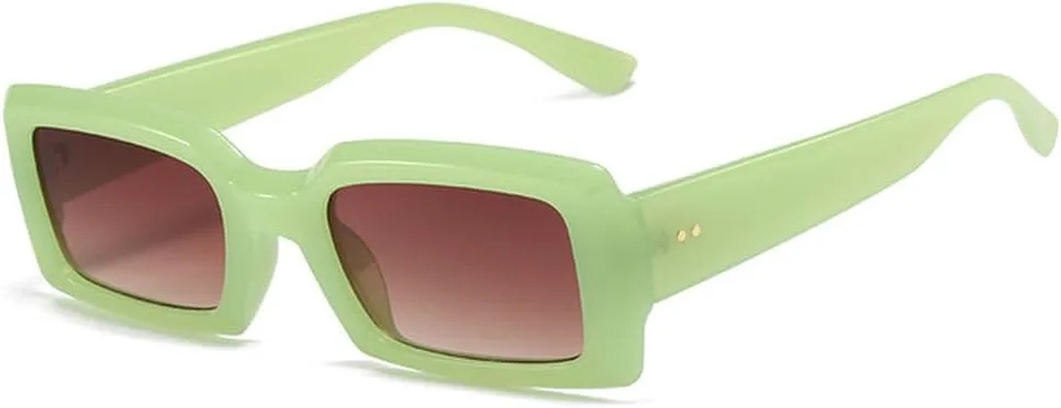 

Популярные модные женские и мужские солнцезащитные очки фиолетового цвета, маленькие прямоугольные солнцезащитные очки UV400, SUN1778 Generic, Green Brown