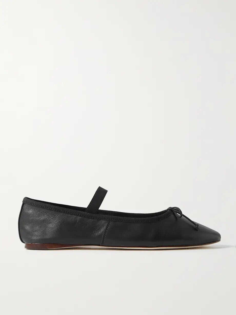 Кожаные балетки Leonie с бантом Loeffler Randall, черный