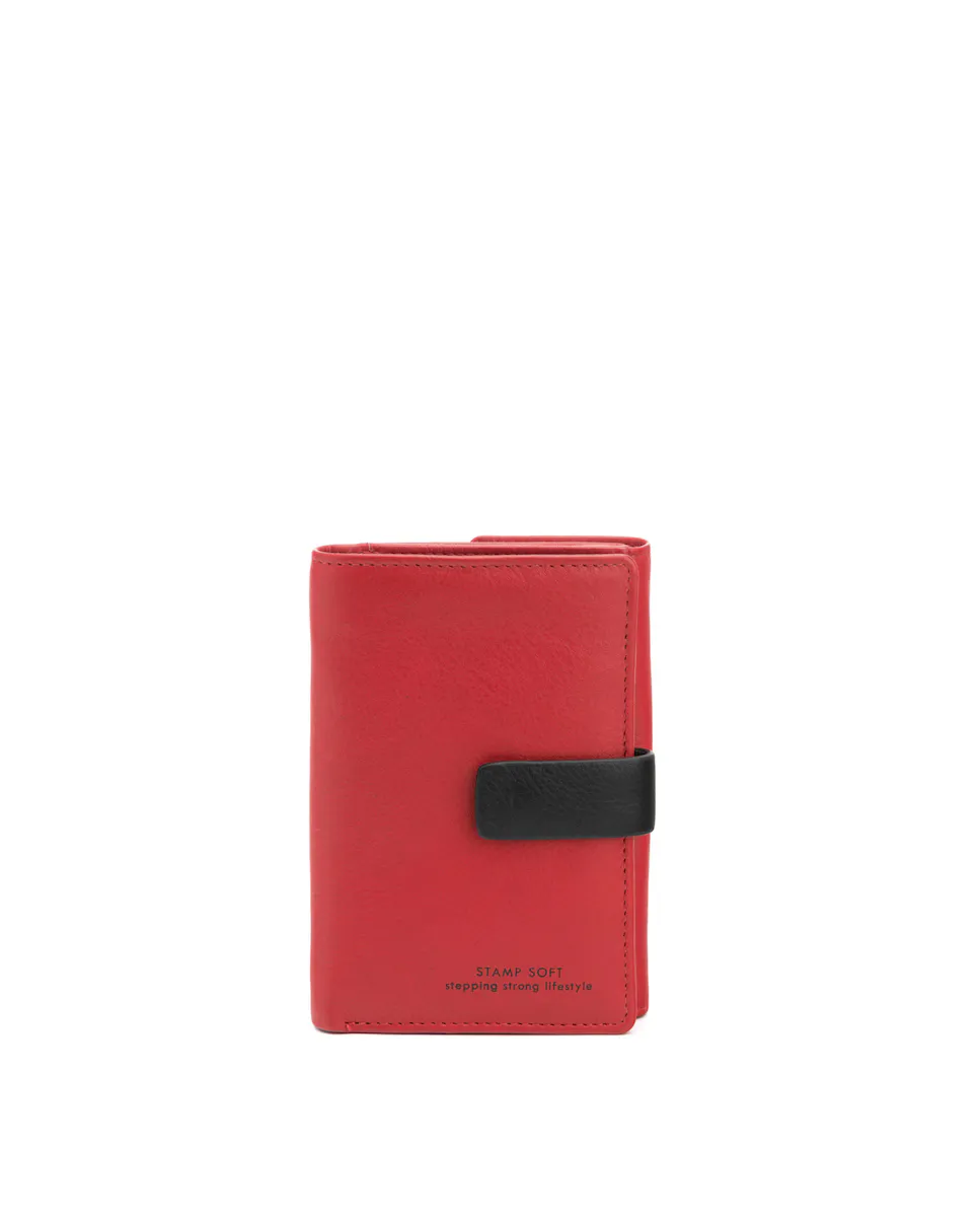 

Женский кошелек из кожи наппа Stamp, красный