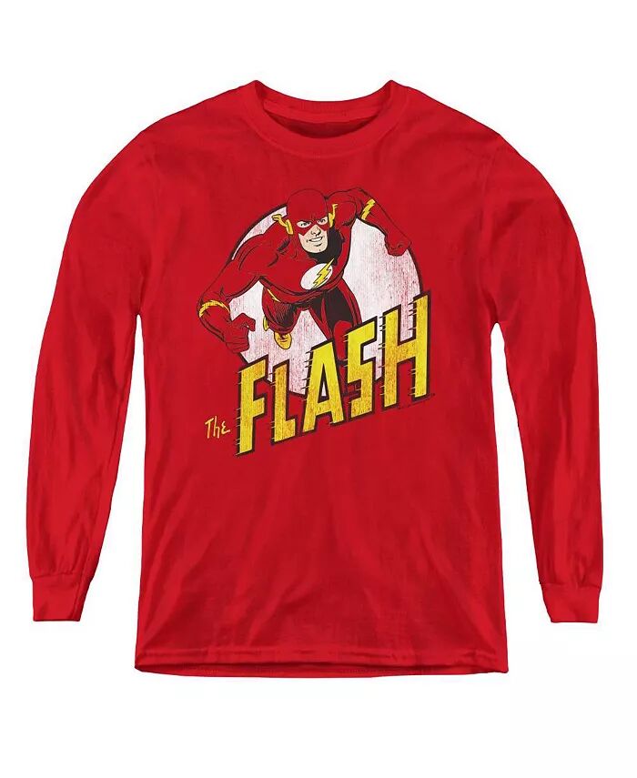 

Мальчики Dc Youth DC Comics Длинные рукава Толстовка Flash, красный