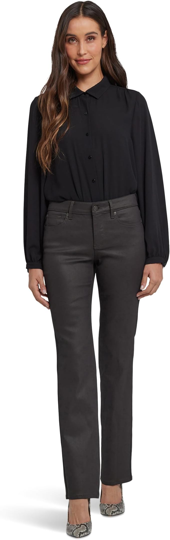 

Джинсы NYDJ Women's Coated Marilyn Straight, Vintage Barnwood Coated