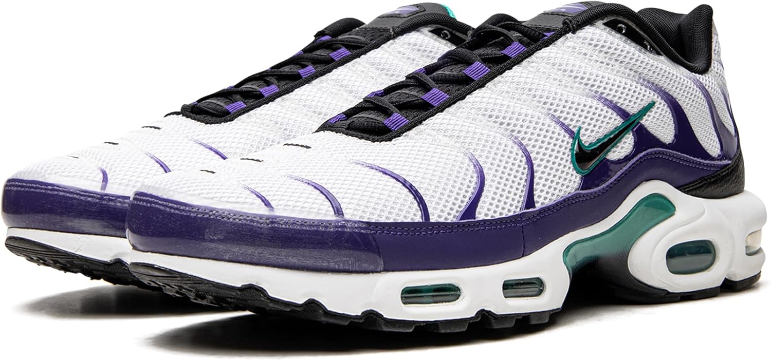 Кроссовки Nike Air Max Plus, мужские спортивные кроссовки, белый/черный — фото 2