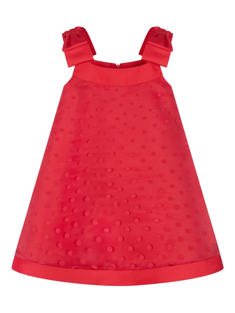 

Платье в горошек, украшенное бантом MAMA LUMA KIDS, красный