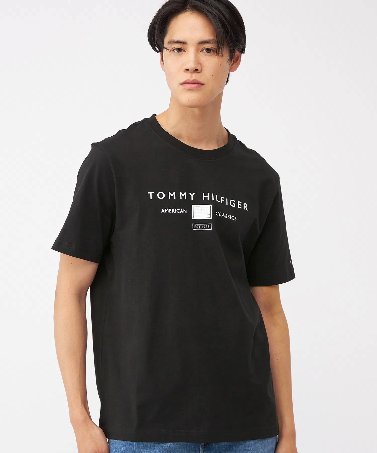 Унисекс футболка с логотипом TOMMY HILFIGER белая — фото 4