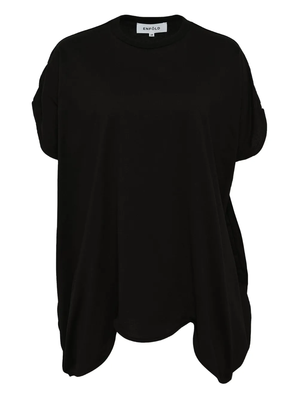 

Асимметричная драпированная футболка Enföld, черный