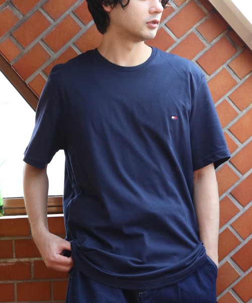 

Футболка с коротким рукавом, круглым вырезом TOMMY HILFIGER, темно-синий