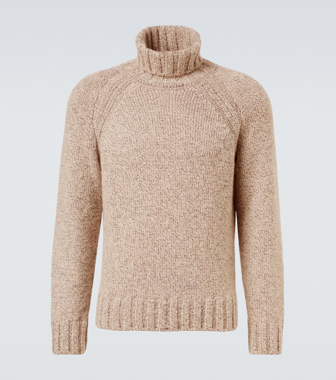 

Водолазка из кашемира и шерсти Zegna, Brown And Light Taupe