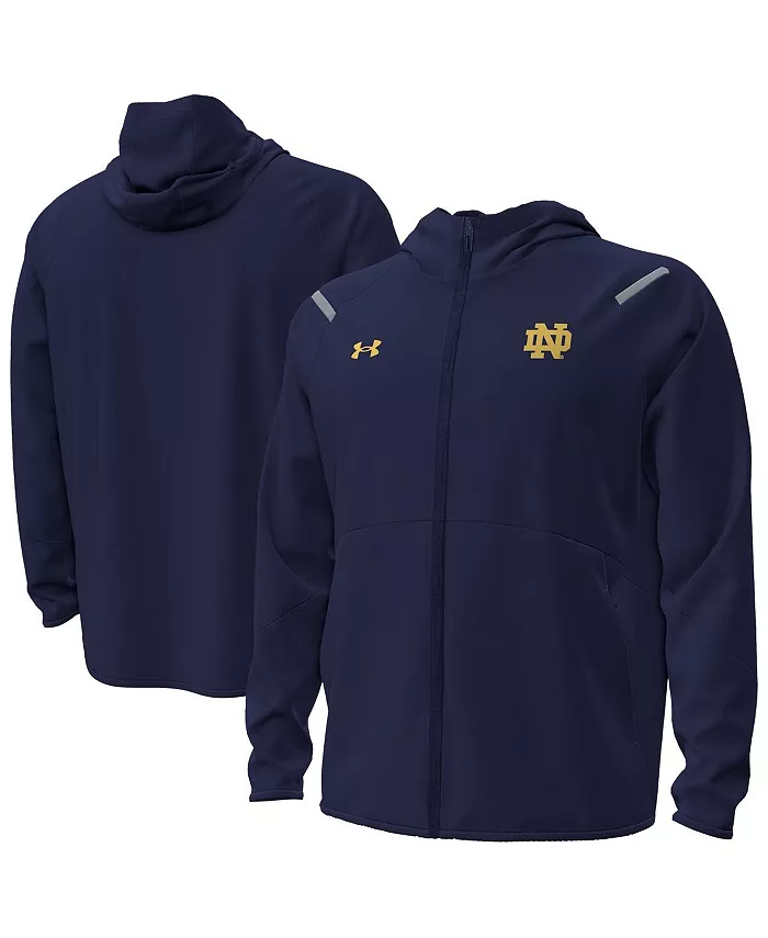 

Мужская флисовая толстовка Notre Dame Fighting Irish Unstoppable Performance с молнией до середины Under Armour, синий