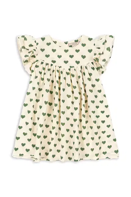 Платье из муслина COCO DRESS GOTS Konges Sløjd, бежевый — фото 2