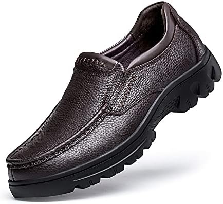 

Мужские оксфорды из натуральной кожи без шнурков, деловые лоферы, бизнес-кэжуал, для офиса, с металлической подкладкой, черные/коричневые, большие размеры Abnkarwin