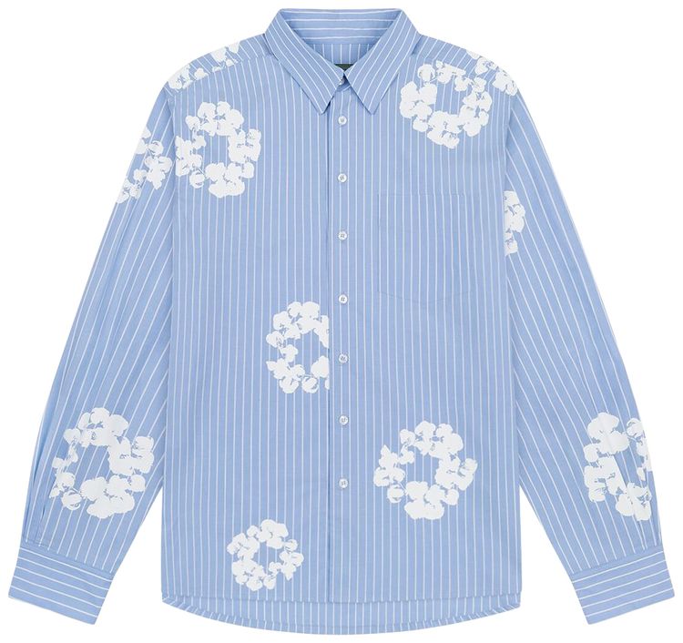 

Рубашка из оксфордской ткани Denim Tears Cotton Wreath, синий