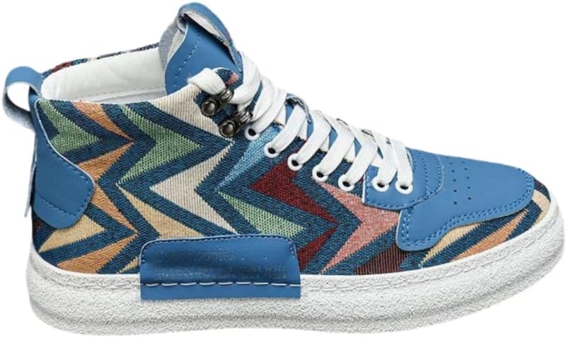 

Мужские стильные повседневные кеды с высокой шнуровкой, с гладким и аккуратным верхом и мягкой подкладкой, легкие, противоскользящие и прочные Clolinde, синий