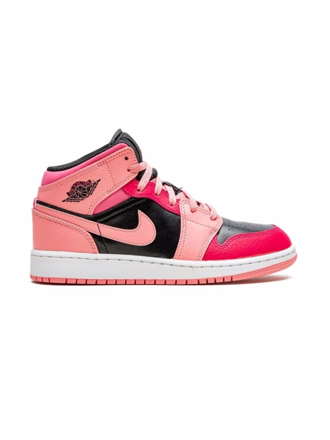 Кроссовки Air Jordan 1 Mid Coral Chalk Jordan Kids, красный — фото 2