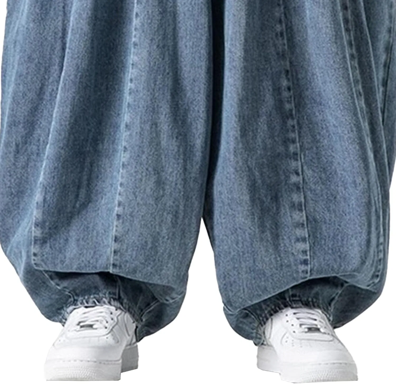 Джинсы свободные Wide Leg Hip Hop, Light Blue — фото 2