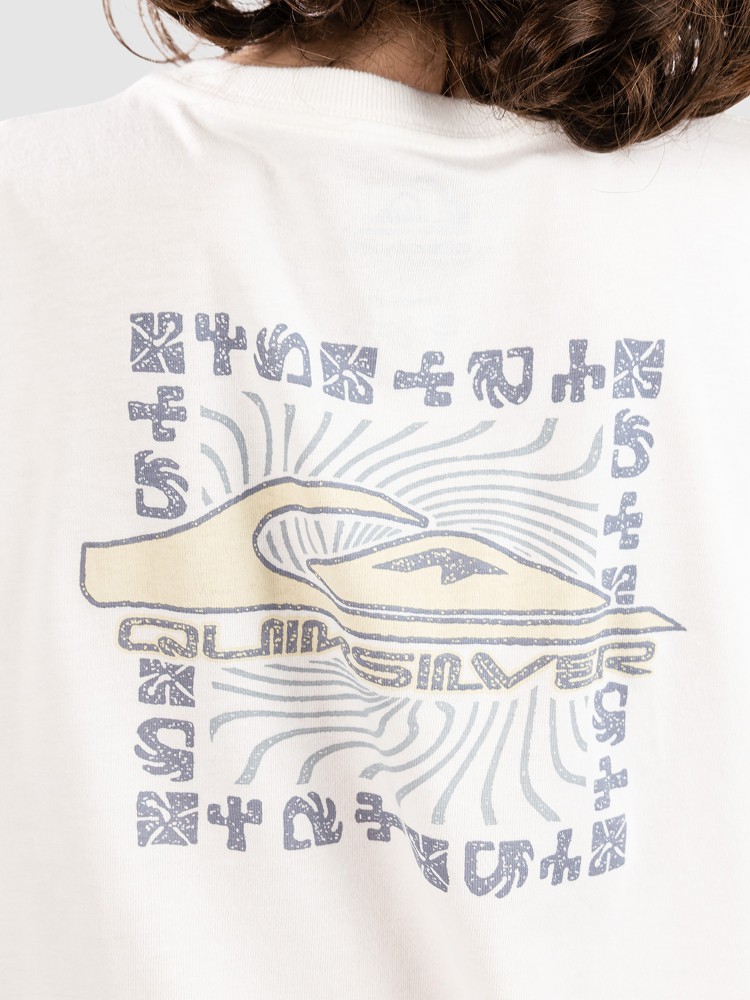 Футболка Quiksilver Evo Border Lines Kids T-Shirt, snow white — фото 3
