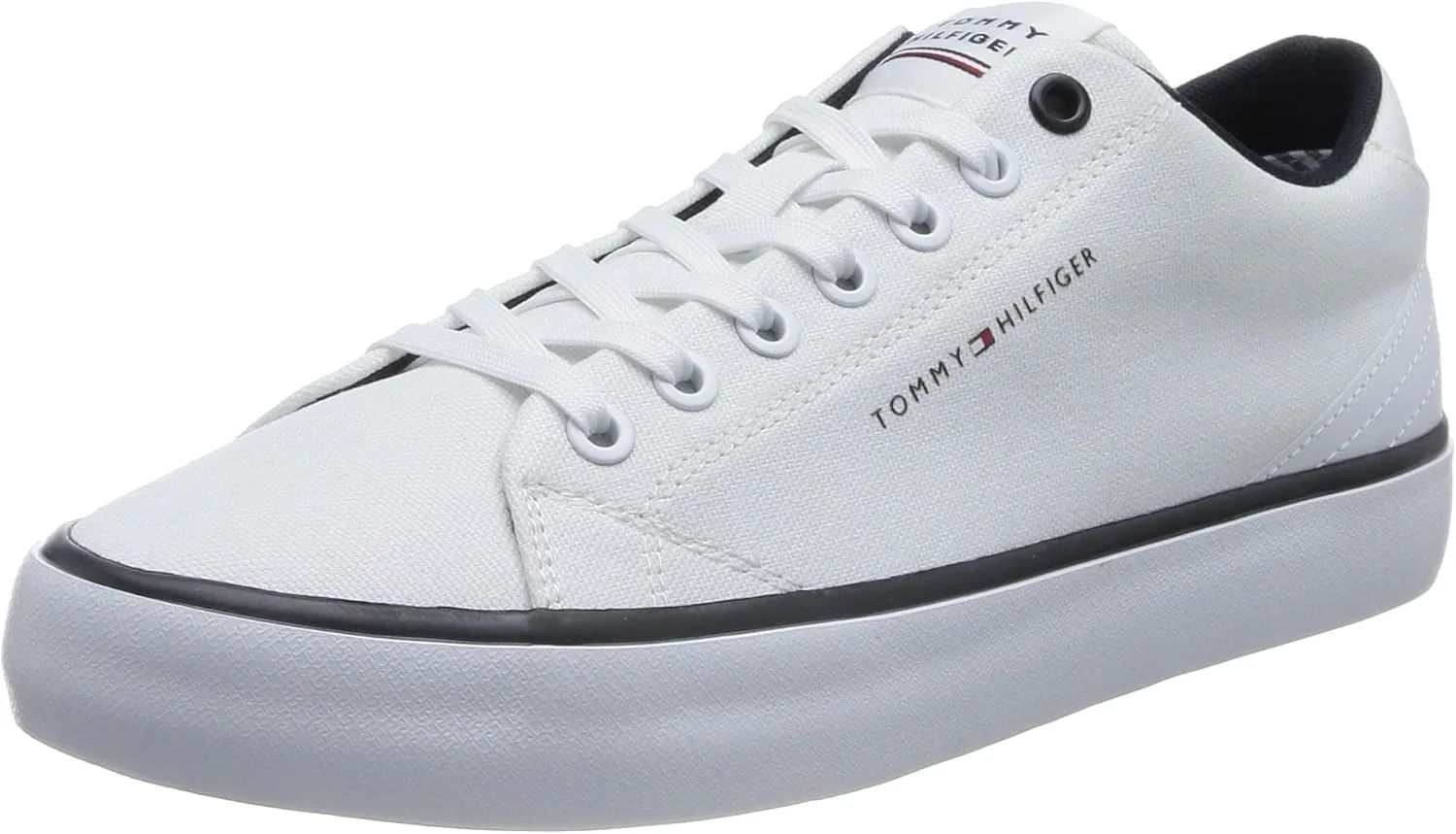 Мужские вулканизированные кроссовки Tommy Hilfiger TH Hi Vulc Core Low Canvas Shoes, White