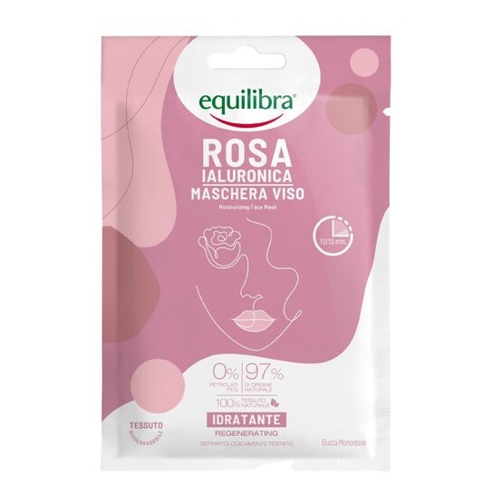 

Увлажняющая маска для лица с гиалуроновой кислотой 1 шт. Equilibra Rosa Rose, Equalibra