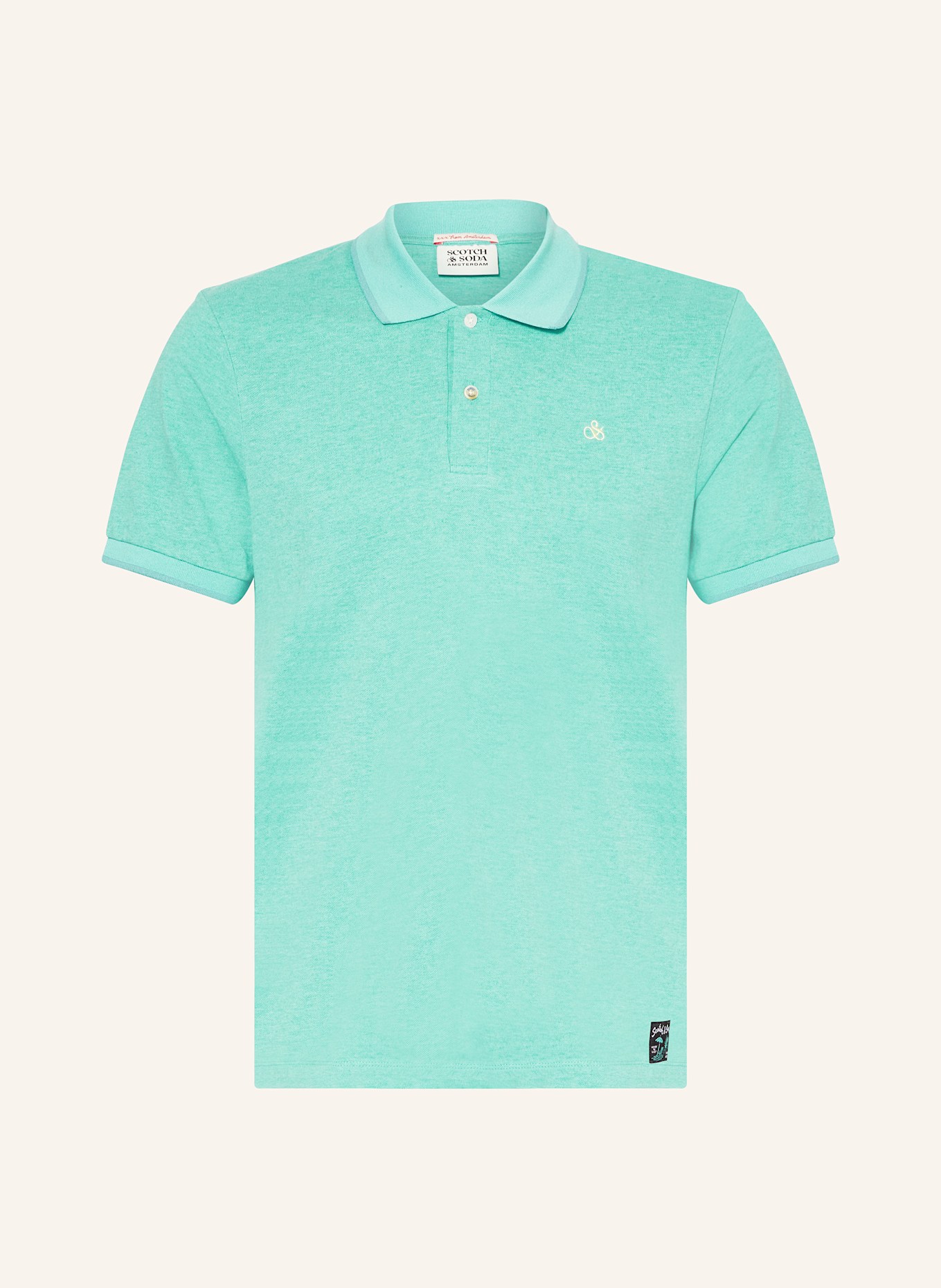 

Рубашка-Поло из пике, стандартный крой Scotch & Soda, бирюзовый