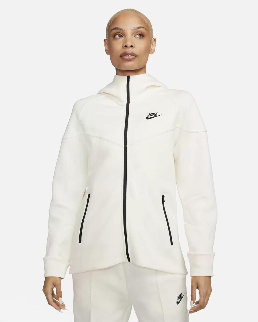 

NIKE Толстовка Windrunner из флиса Tech Fleece бежевого цвета - FB8338-110