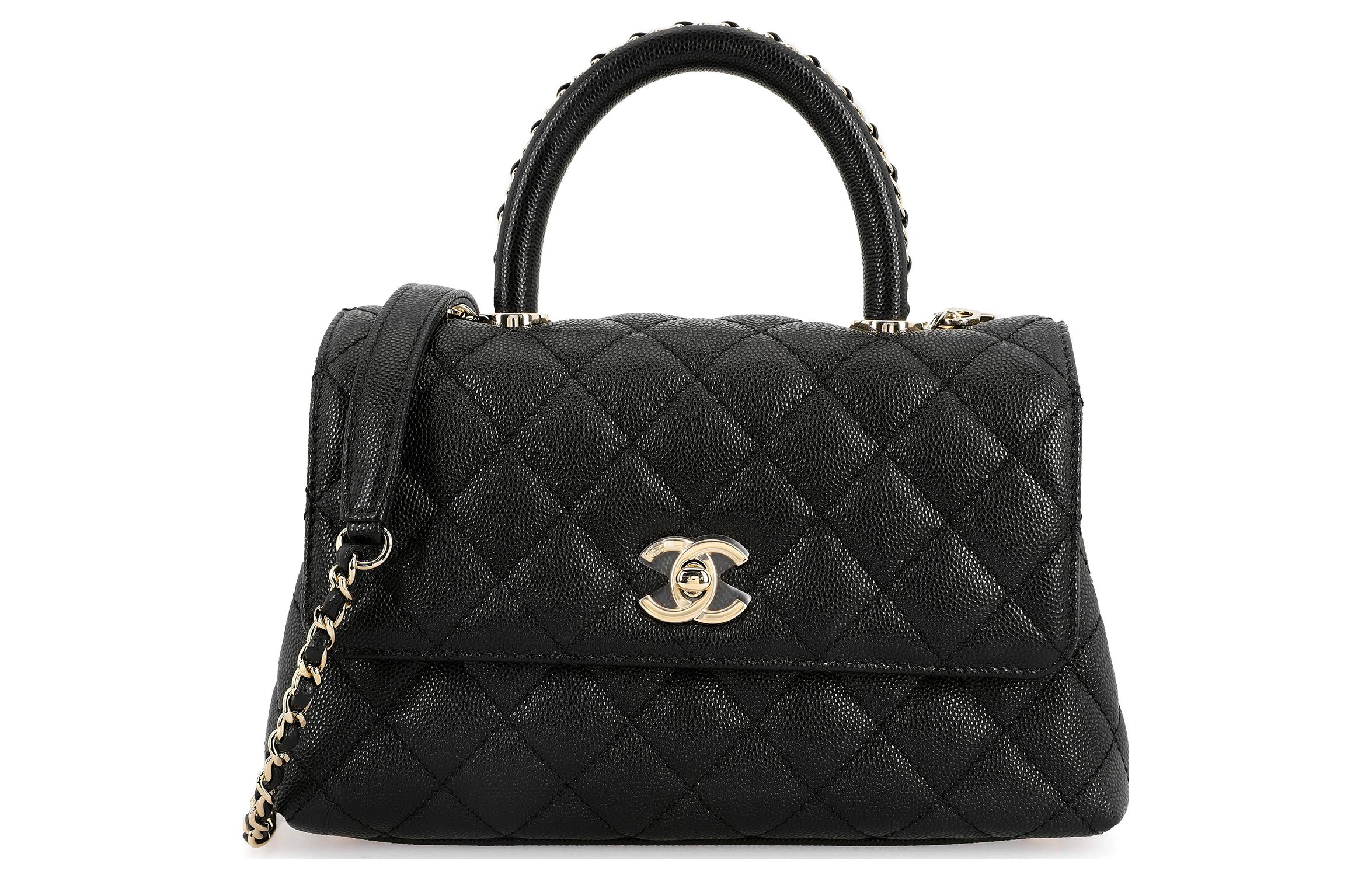 CHANEL Сумка через плечо Golden Grain Litchi Grain Cow Leather, кроссбоди, маленькая женская сумка black — фото 2