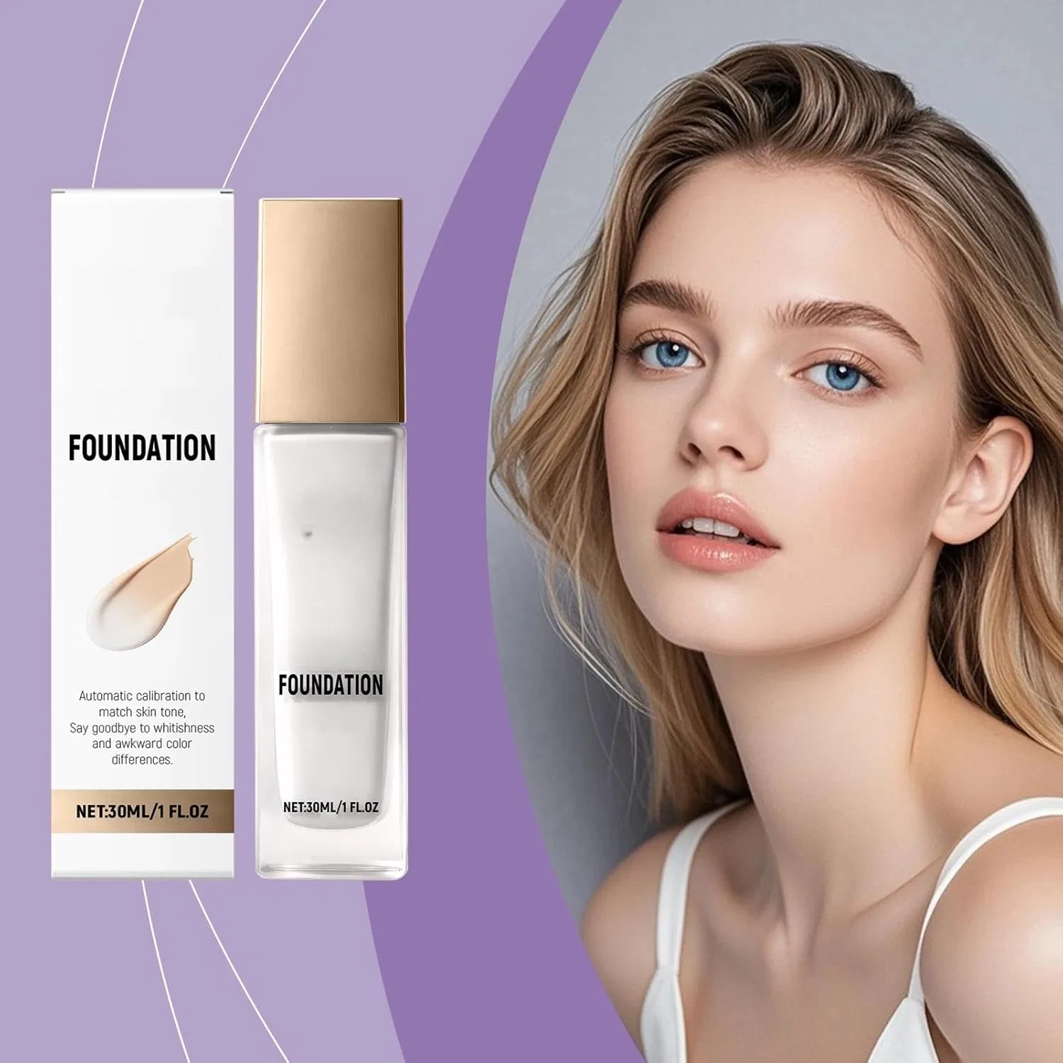 Тональное средство Color Changing Foundation, легкая жидкость, матовый финиш, автоматическая подстройка под тон кожи, 30 мл — фото 3