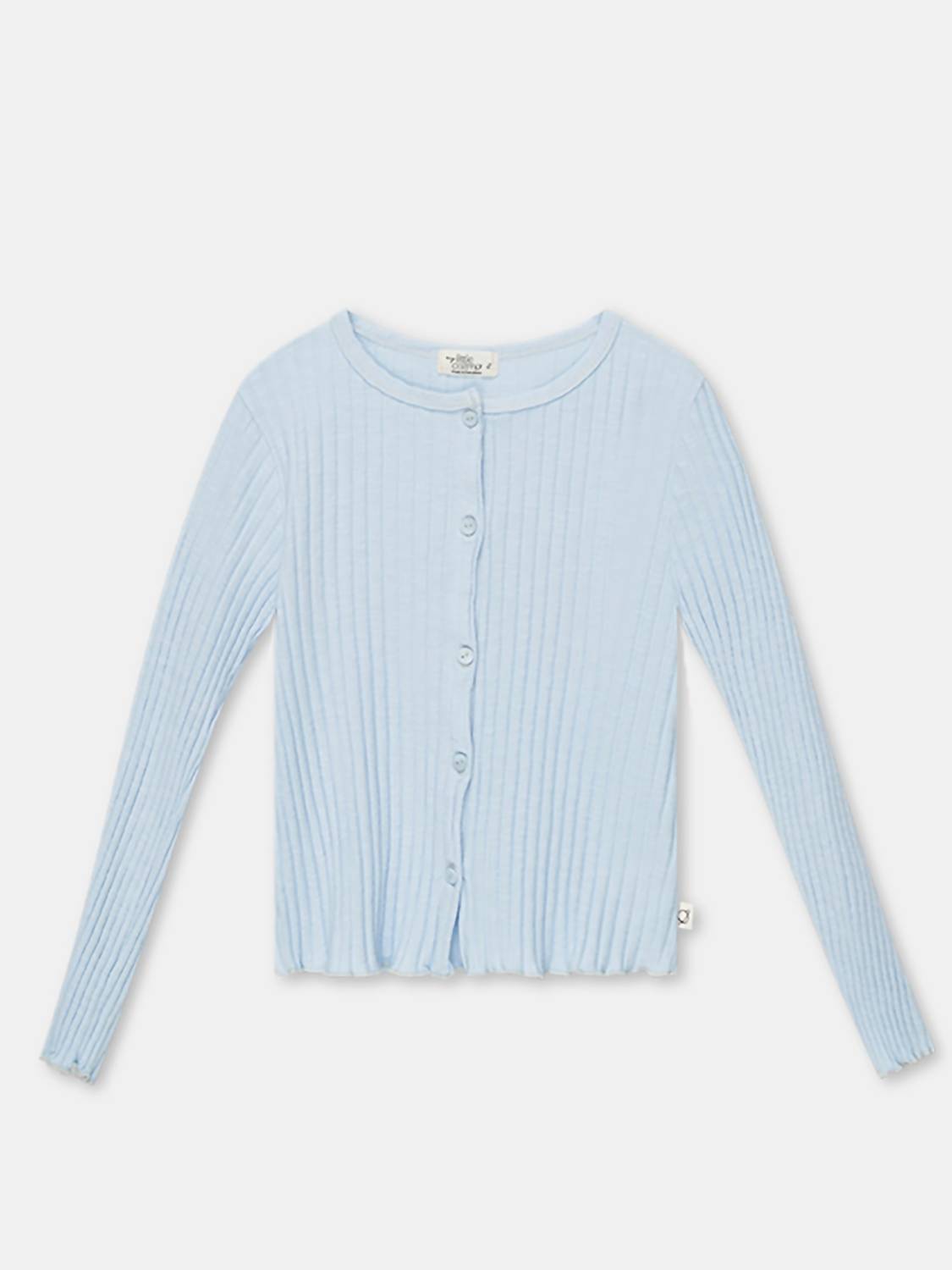 

Детский ребристый кардиган с утолщенной нитью в синем цвете My little cozmo