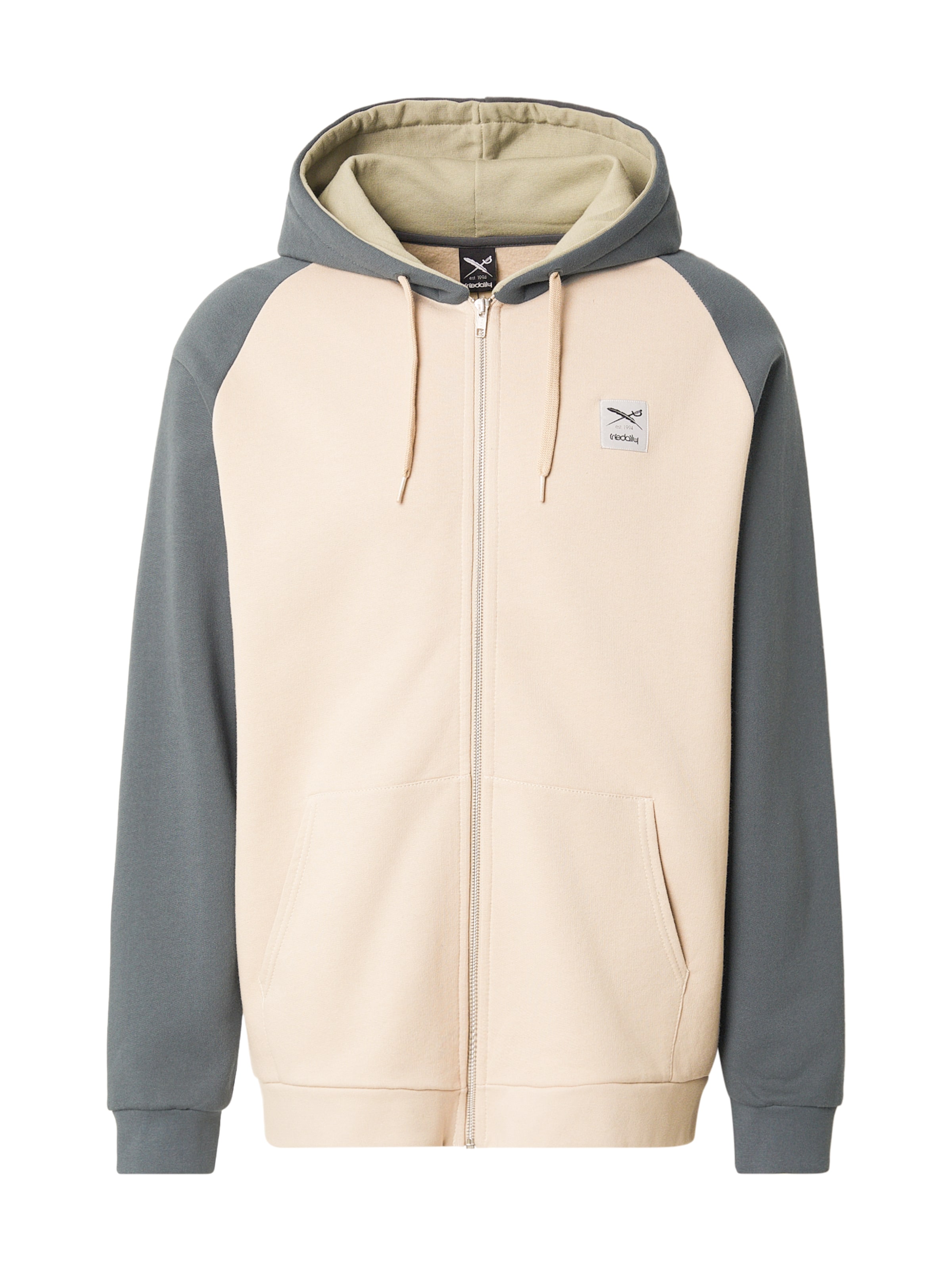 

Iriedaily Толстовка с молнией 'De College 2' в цвете экрю