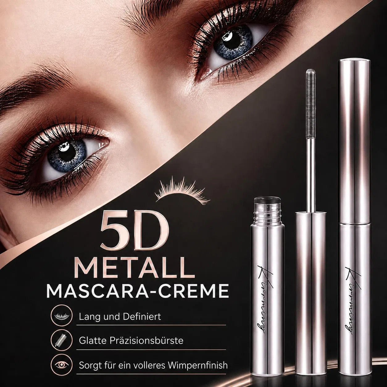 Удлиняющая и питательная тушь для ресниц «Ironeye Mascara» от Faccelove's Aafgvc, Schwarz — фото 4
