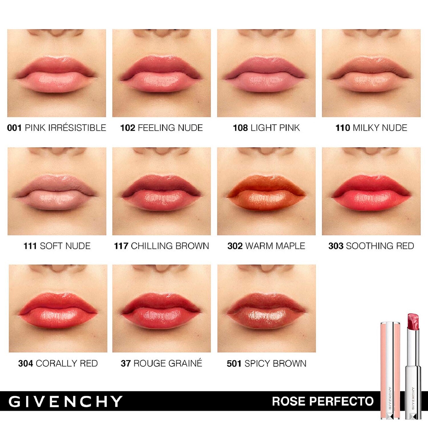 Бальзам для губ Rose Perfecto Givenchy, N001 Pink Irresistible - (2,8 g) — фото 3