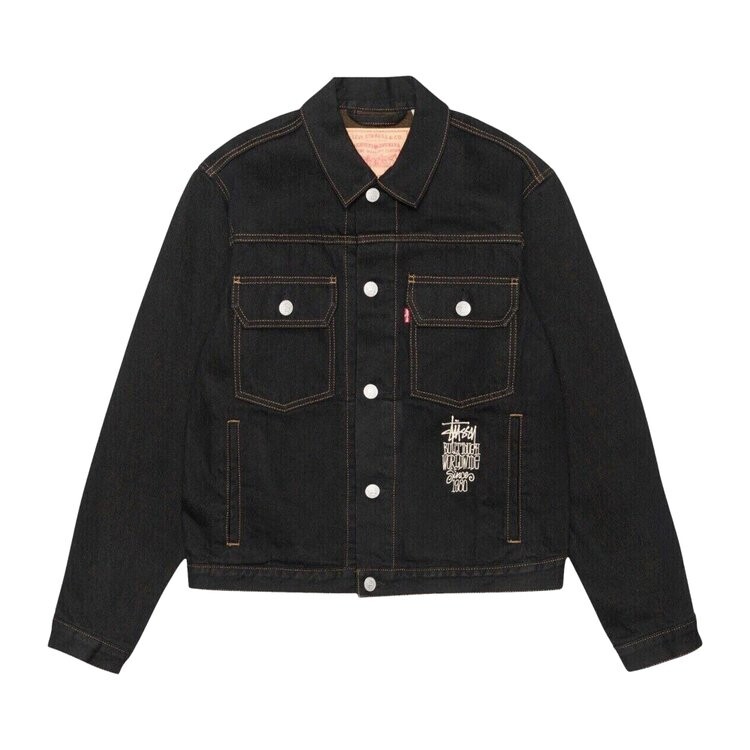

Куртка Stussy x Levi's Crispy Rinse Trucker Jacket, черный