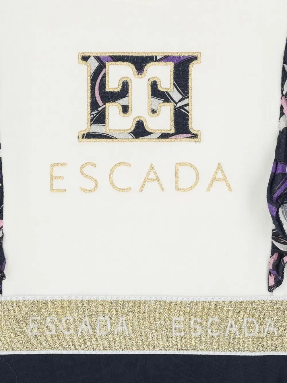 Платье с оборками на талии Escada Kids, синий — фото 3
