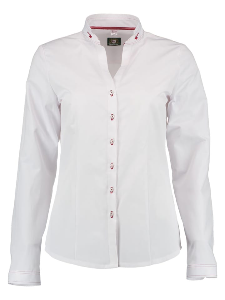 

Традиционная блузка Огози белого и ярко-красного цветов OS-Trachten