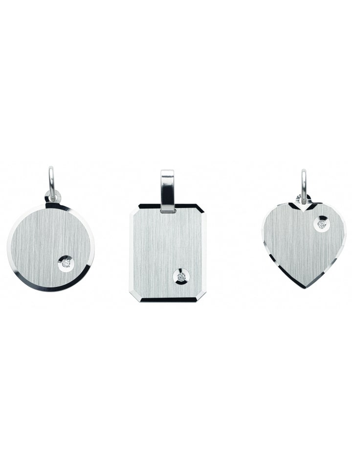 

Adeliás Женский кулон из серебра 925 пробы с гравировкой и фианитами в серебряной оправе