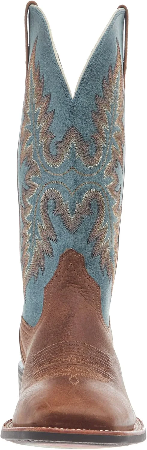 Мужские ковбойские ботинки ARIAT Hudson, коричневый/синий — фото 3