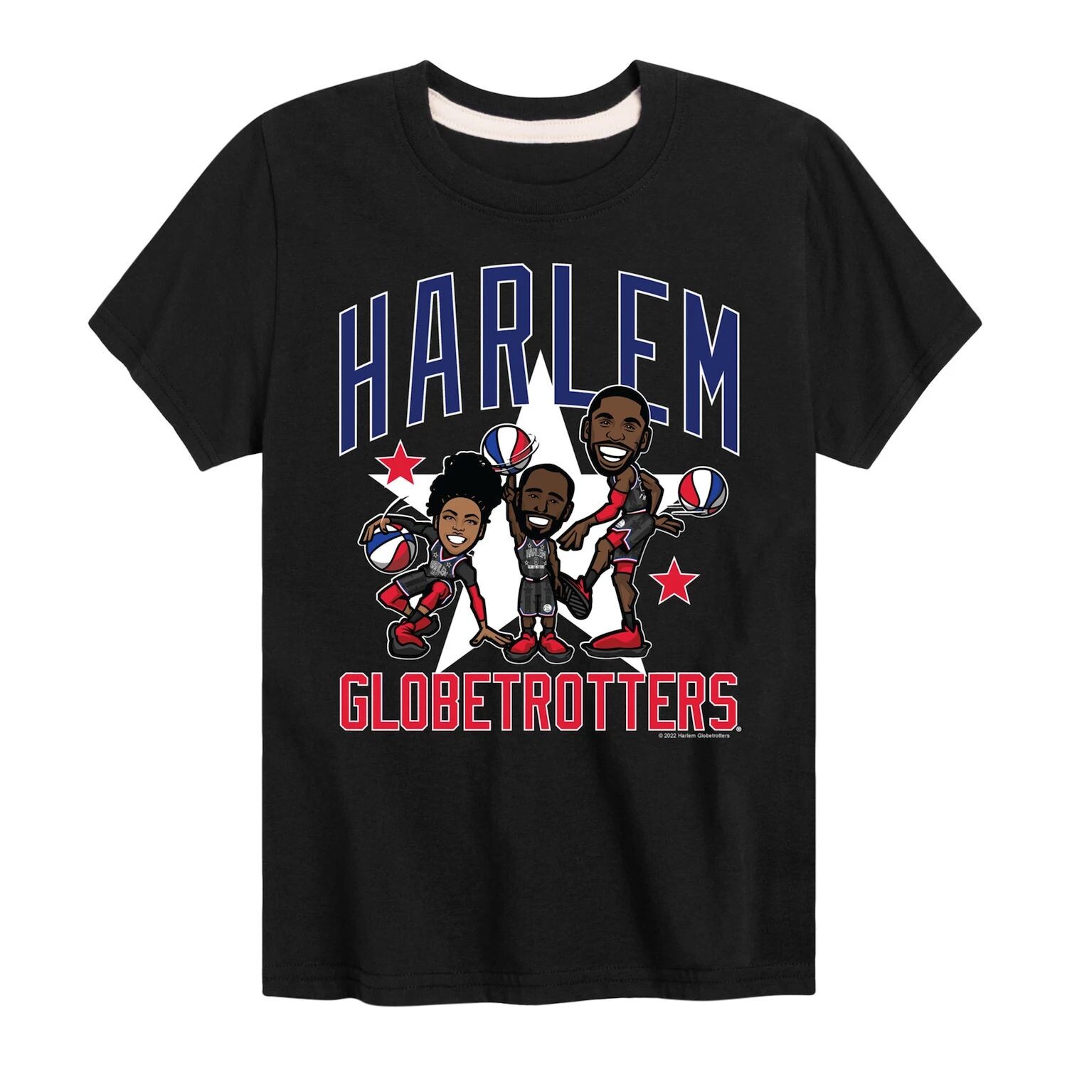 

Футболка с рисунком группы Harlem Globetrotters для мальчиков 8–20 лет Licensed Character, черный