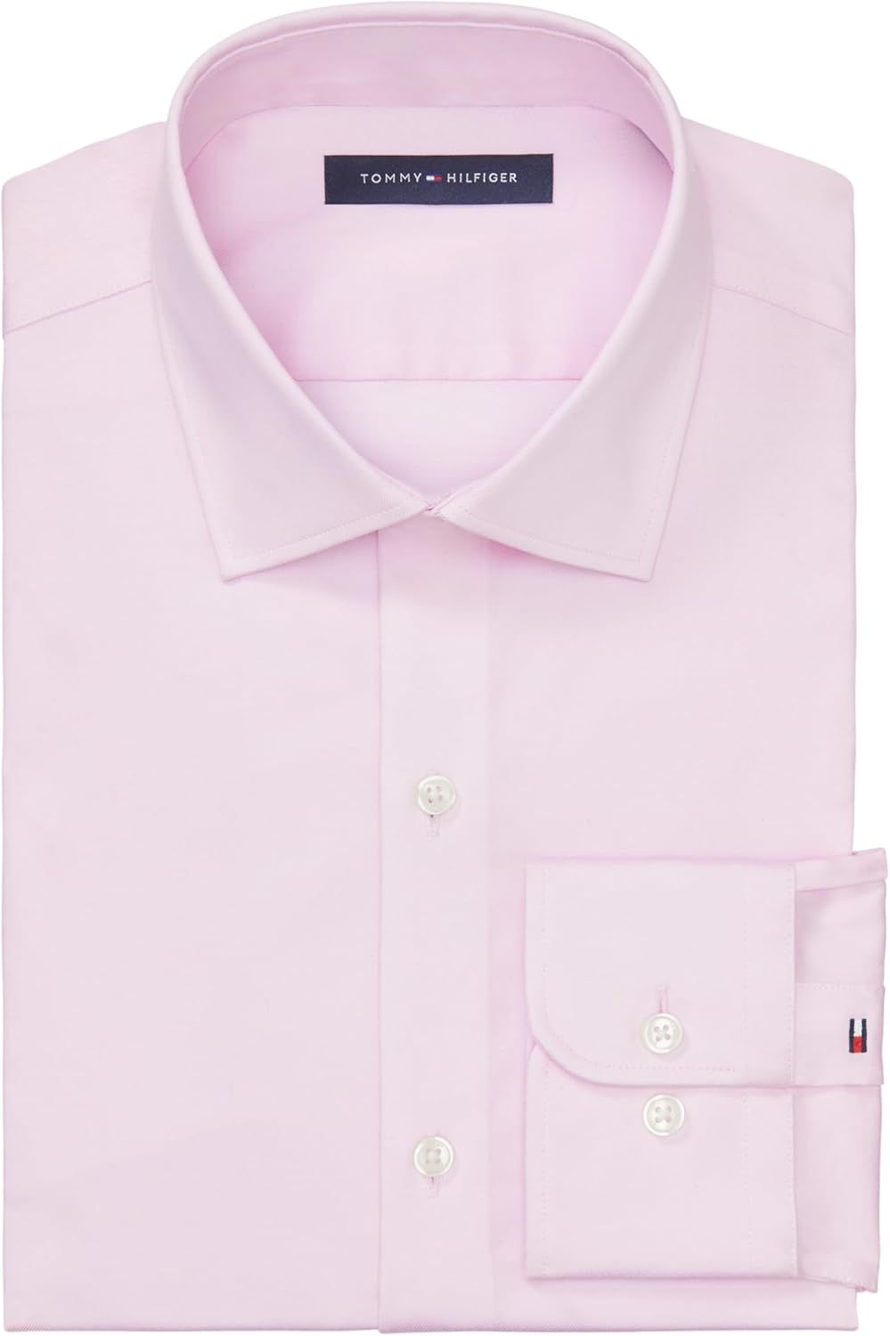 Мужская классическая рубашка Tommy Hilfiger Essentials, светло-розовый — фото 3