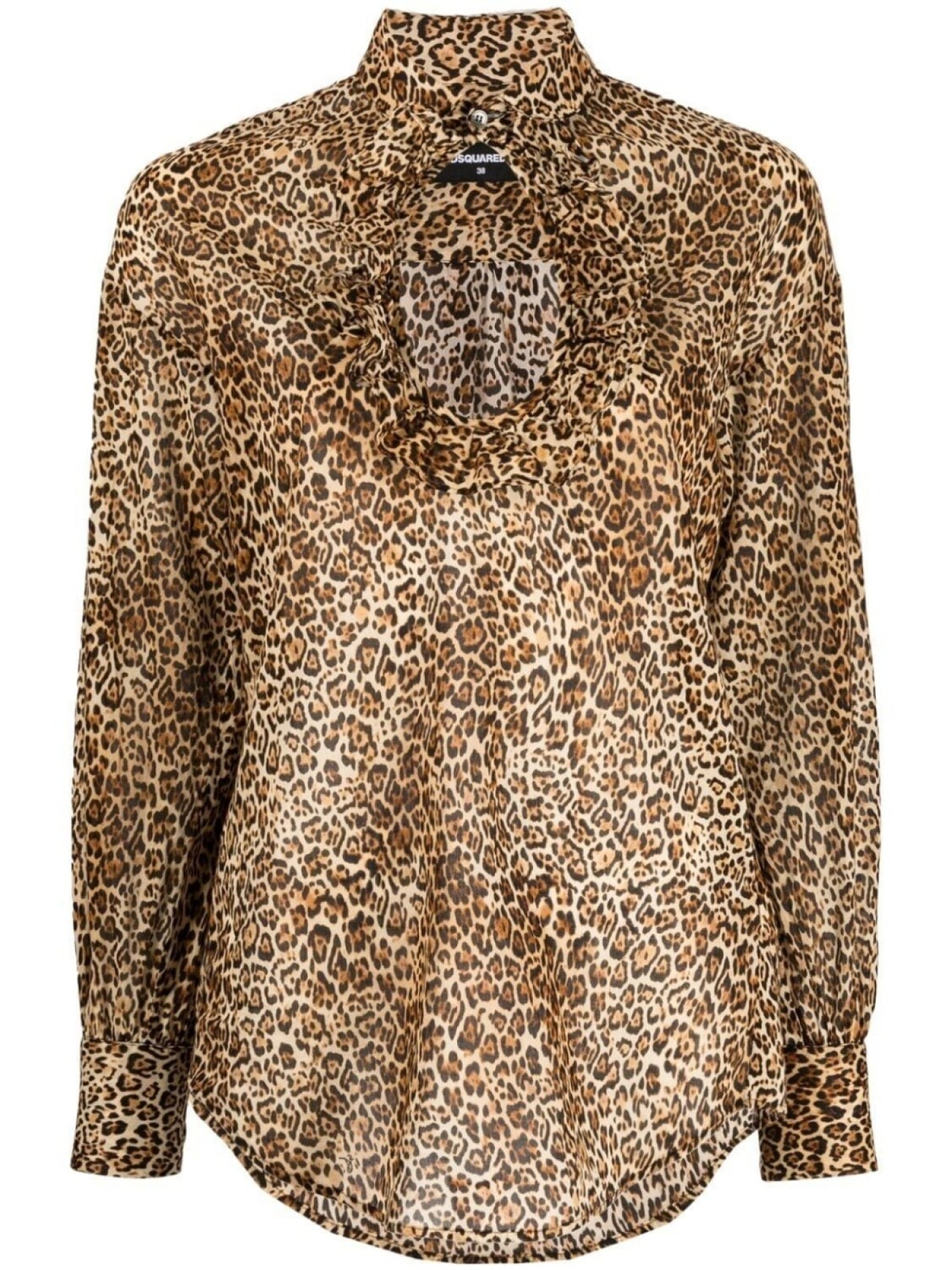 

Dsquared2 leopard-print cut-out blouse, коричневый