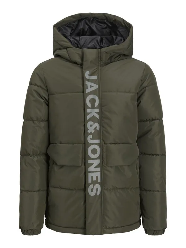Зимняя пуховая куртка jcospeed Jack & Jones Junior, Olive — фото 4