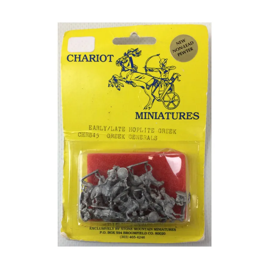 

Ранние/поздние греческие генералы-гоплиты, Chariot Miniatures (15mm)