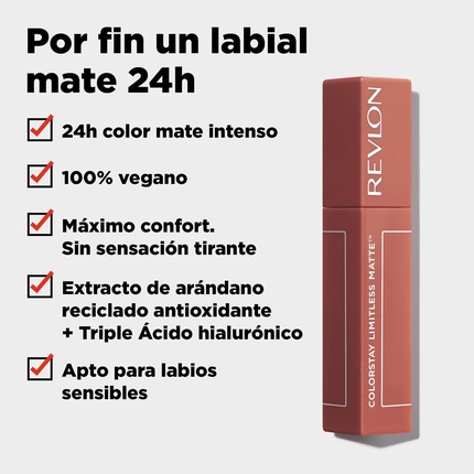 ColorStay Limitless Matte Liquid Помада Vegan Formula No-Budge Longwear Lightweight Waterproof 005 Strut 0,17 жидких унций Revlon — фото 2