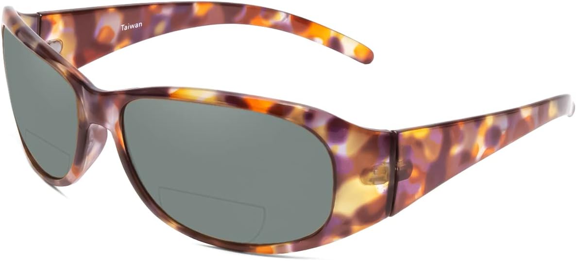 

Солнцезащитные очки Calabria 645SB с поляризованными линзами и бифокальными линзами +1.50, янтарно-черепаховый цвет, цвет гавана/серый, женские, овальные, бифокальные, стильные, в жестком футляре, Amber Polarized Grey