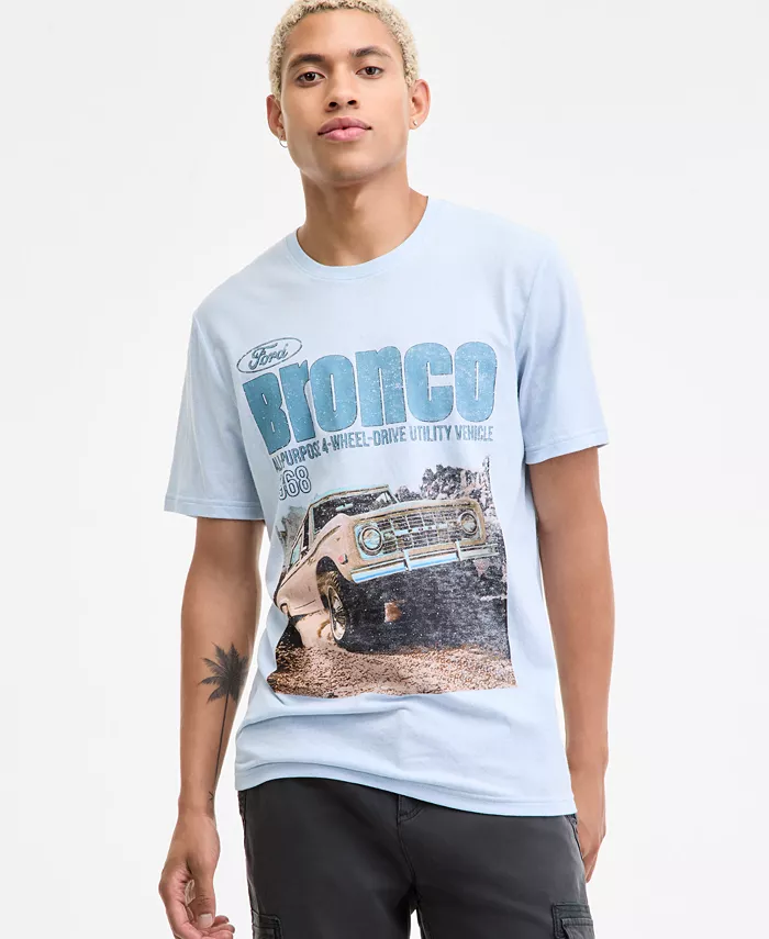 

Мужская футболка Ford Bronco Ride Regular-Fit с принтом Sun + Stone, синий