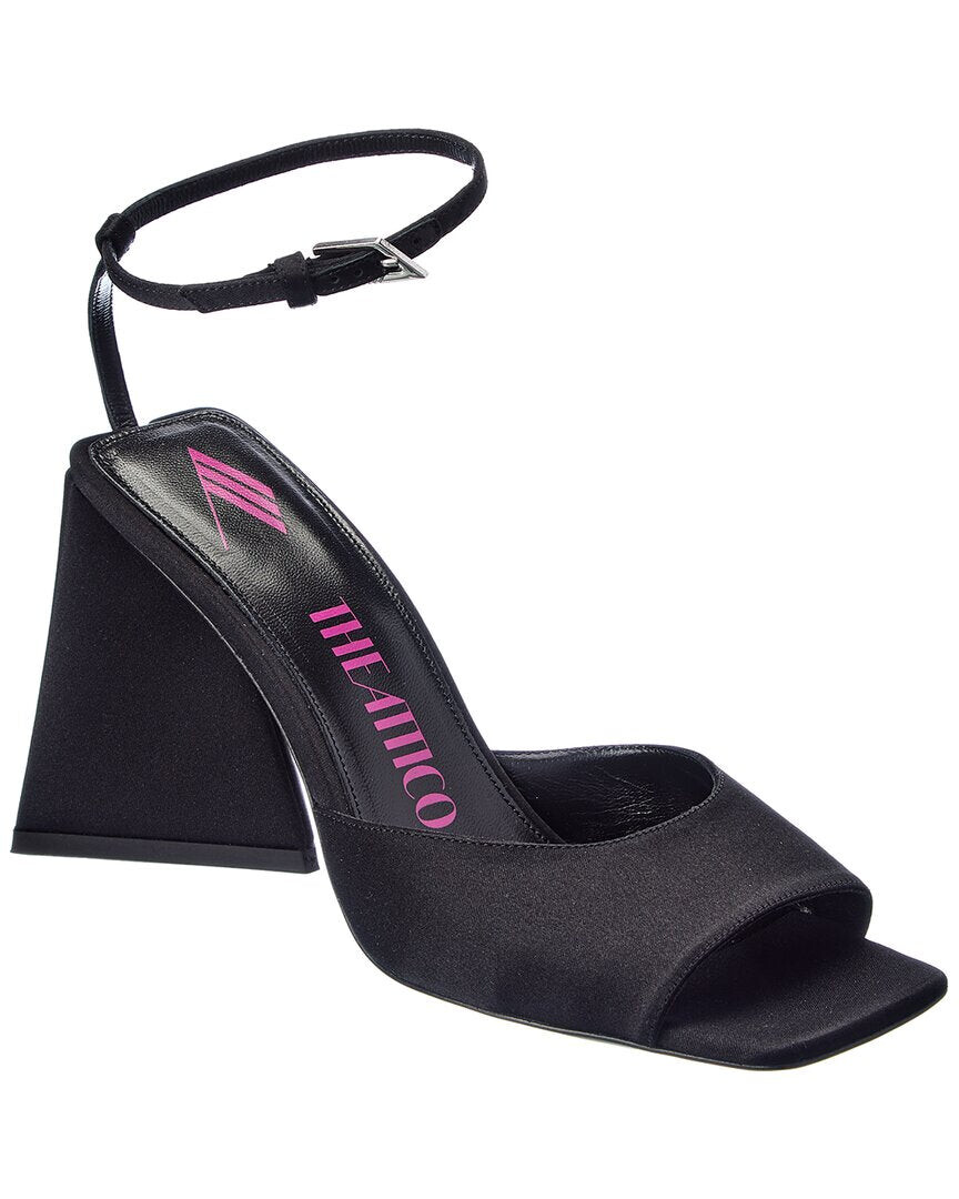 Атласные сандалии Attico Piper 85 The Attico, черный — фото 3