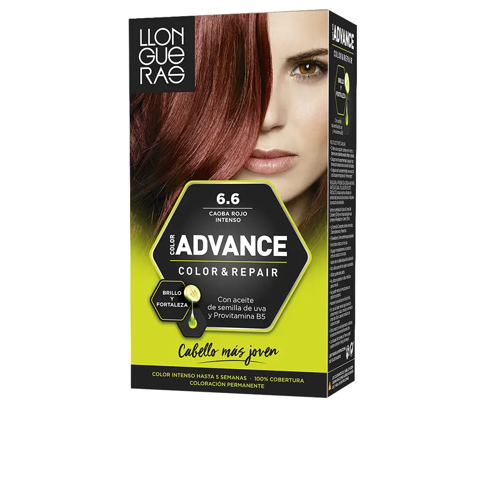 

Краска для волос Color advance Llongueras, цвет 6,6-caoba rojo intenso, 1 шт.