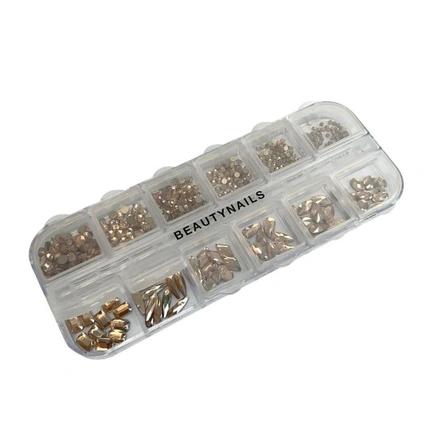 

Bna Crystal Rhinestone Box розовое золото Beautynails